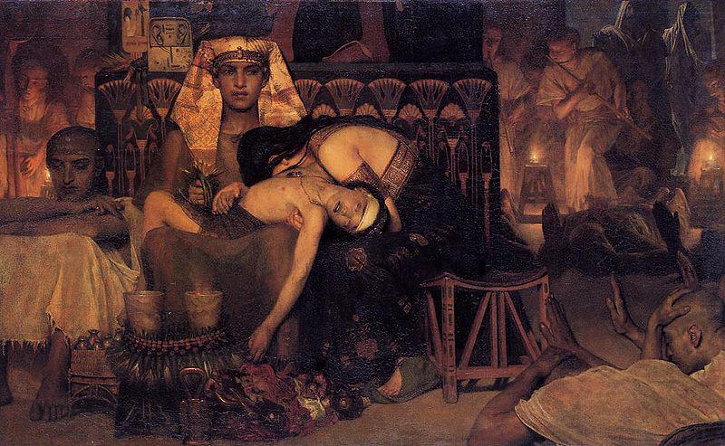 Death of the Pharaoh's firstborn son, Sir Lawrence Alma-Tadema,OM.RA,RWS